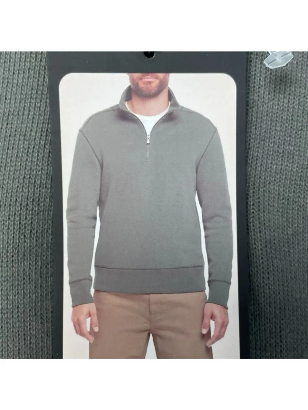 Banana Republic Men's XL Green  1/4-Zip Pullover Sweatshirt Cotton Blend e1434